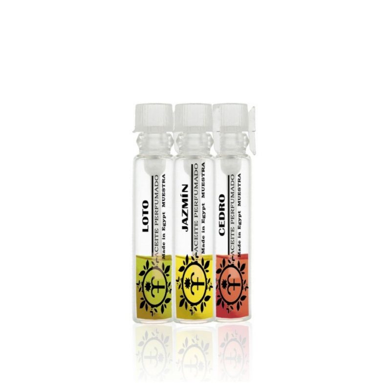Muestras de aceites perfumados